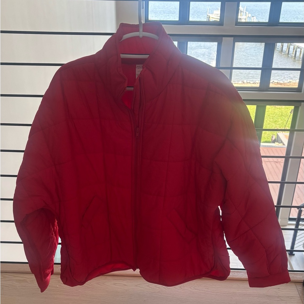 Women's Red Quilted Jacket